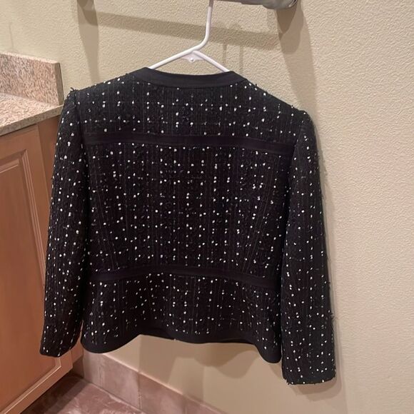 Karl Lagerfield Paris woman black and white tweed jacket - Picture 10 of 16